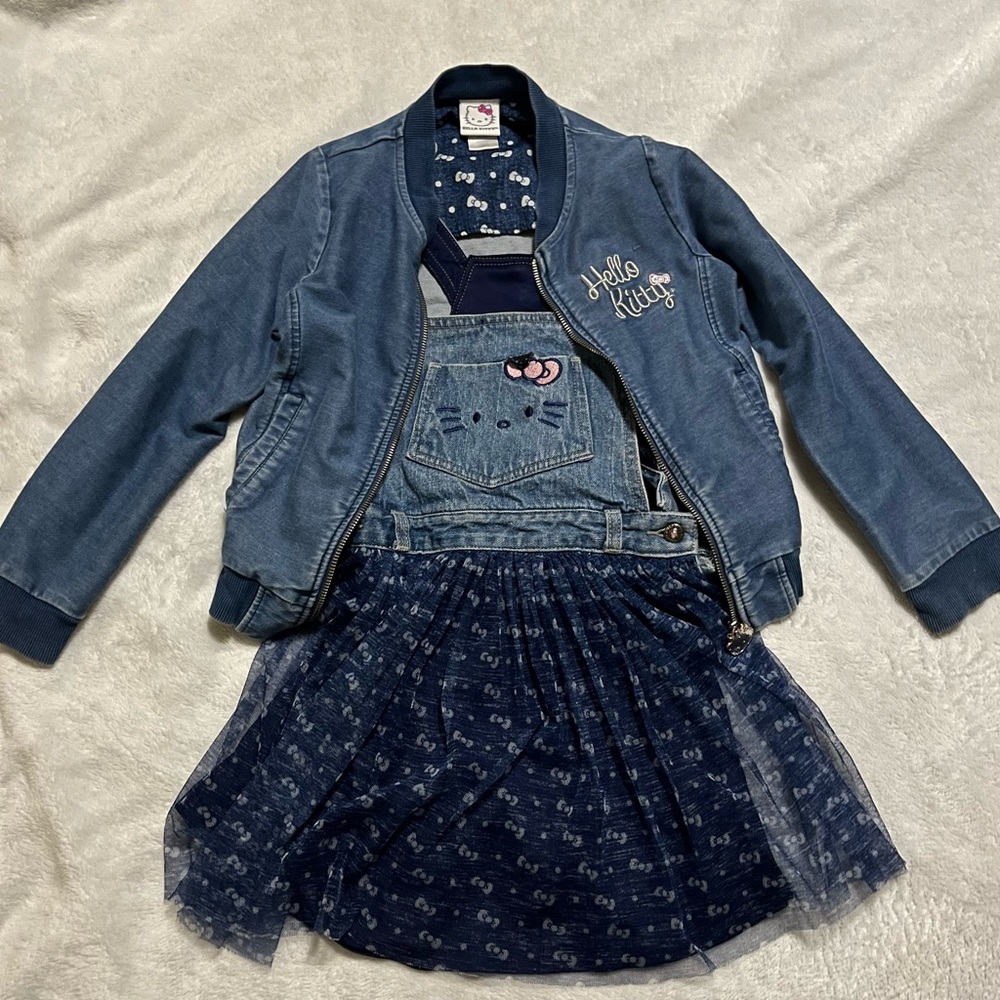Hello Kitty Denim Outfit, size 6x.
